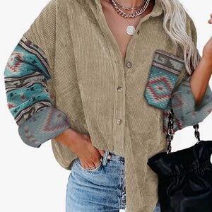 Western corduroy Shacket